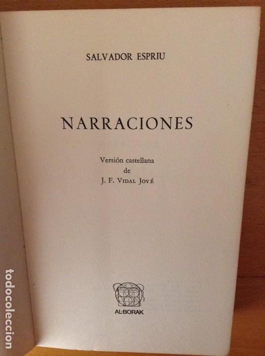 Libros: NARRACIONES (SALVADOR ESPRIU) - Foto 3