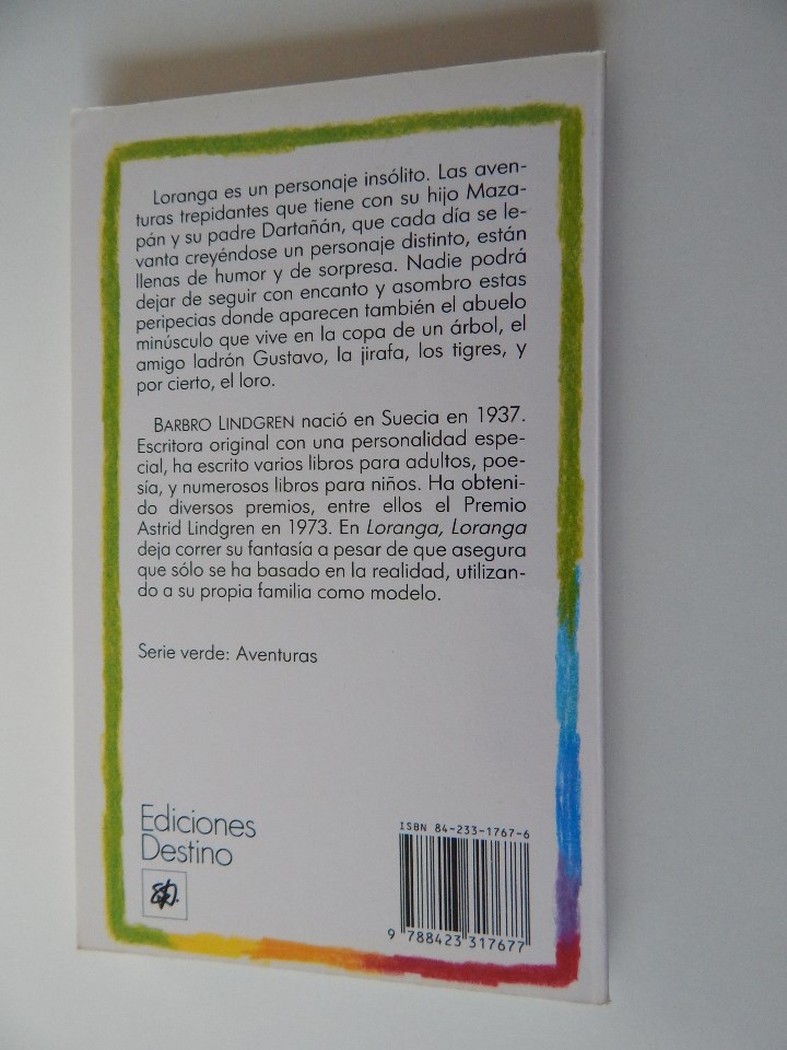 Libros: Loranga, Loranga - Barbro Lindgren, 1989 - Foto 2