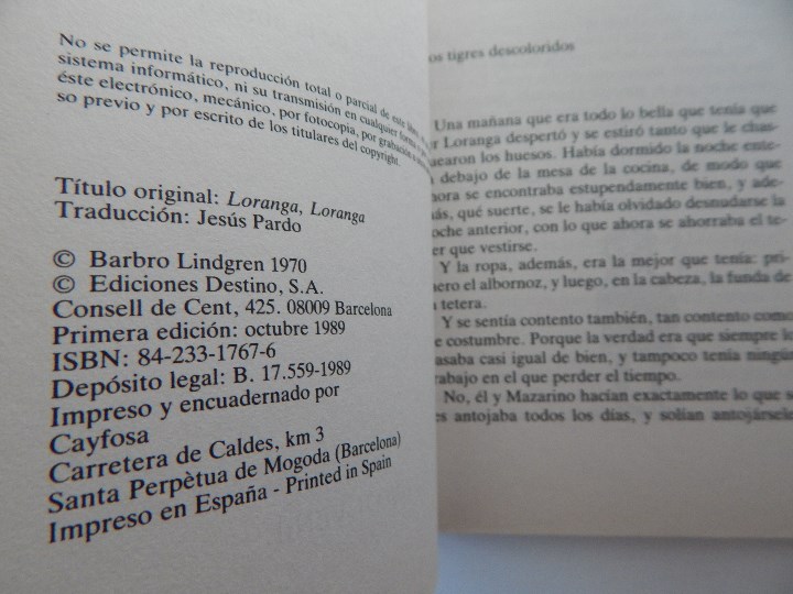 Libros: Loranga, Loranga - Barbro Lindgren, 1989 - Foto 5