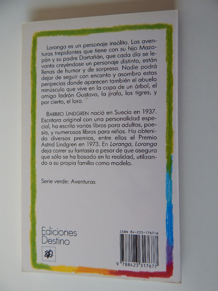 Libros: Loranga, Loranga - Barbro Lindgren, 1989 - Foto 2