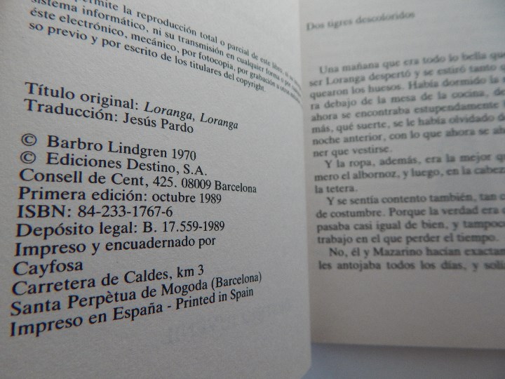 Libros: Loranga, Loranga - Barbro Lindgren, 1989 - Foto 4