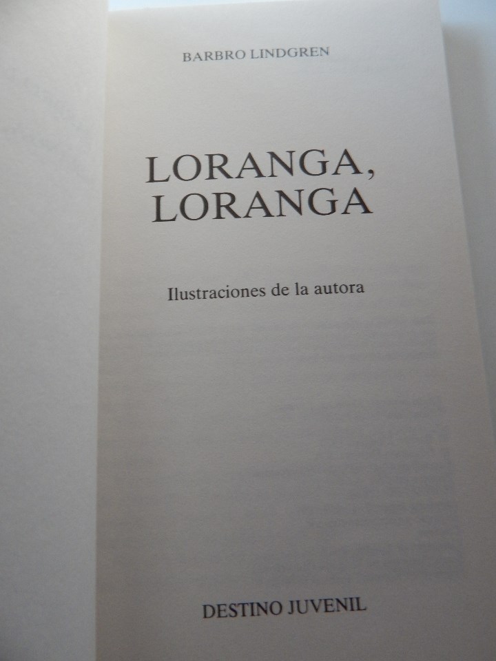 Libros: Loranga, Loranga - Barbro Lindgren, 1989 - Foto 5