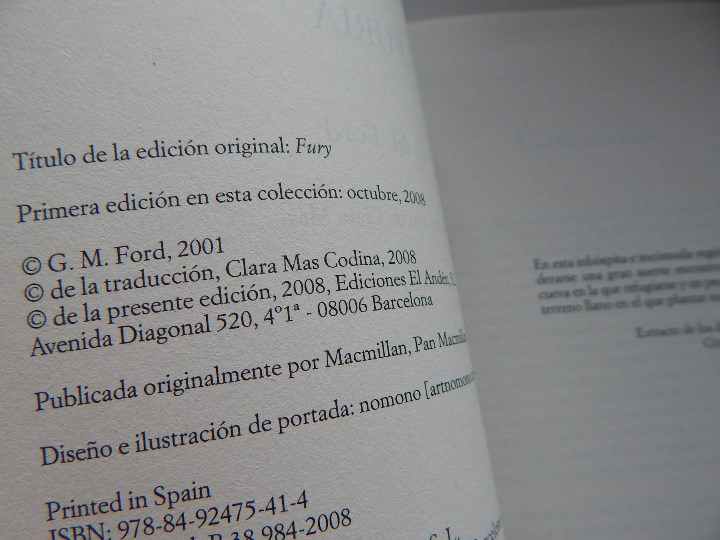 Libros: Furia - G. M. Ford / Libro - Foto 5