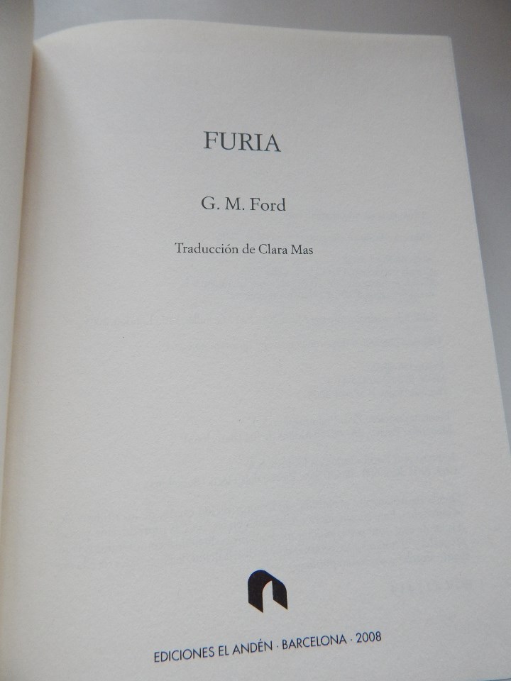 Libros: Furia - G. M. Ford / Libro - Foto 6