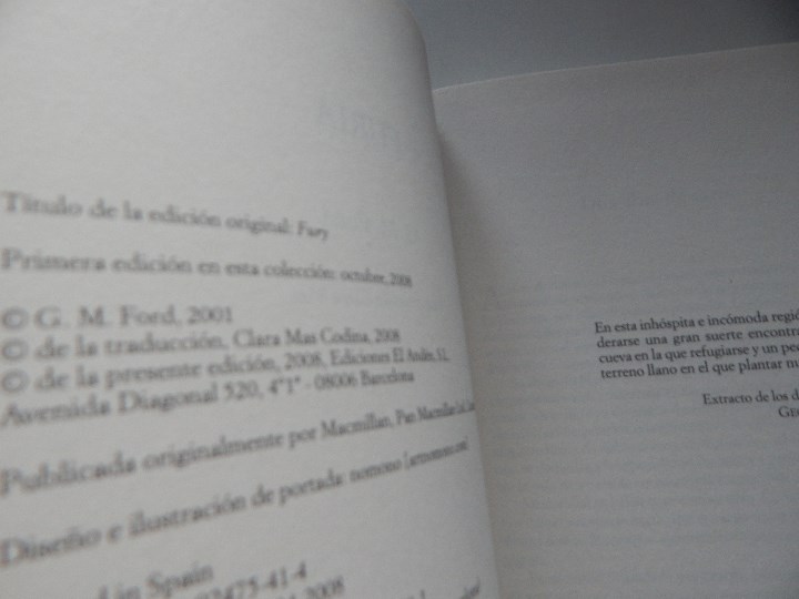 Libros: Furia - G. M. Ford / Libro - Foto 5