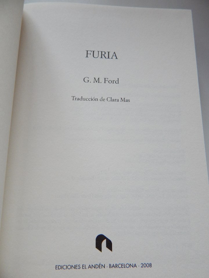 Libros: Furia - G. M. Ford / Libro - Foto 6