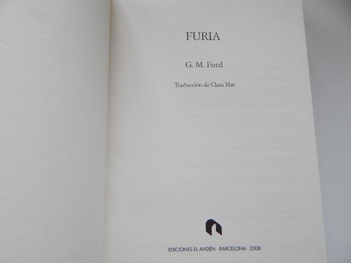 Libros: Furia - G. M. Ford / Libro - Foto 5