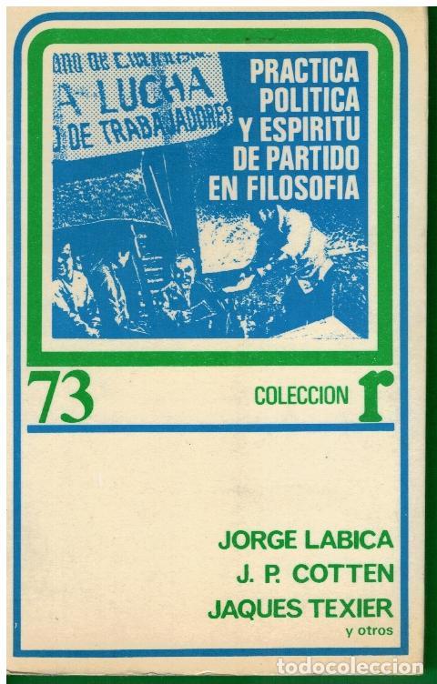 Libros: PR&Aacute;CTICA POL&Iacute;TICA Y ESP&Iacute;RITU DE PARTIDO EN FILOSOF&Iacute;A. - Foto 1