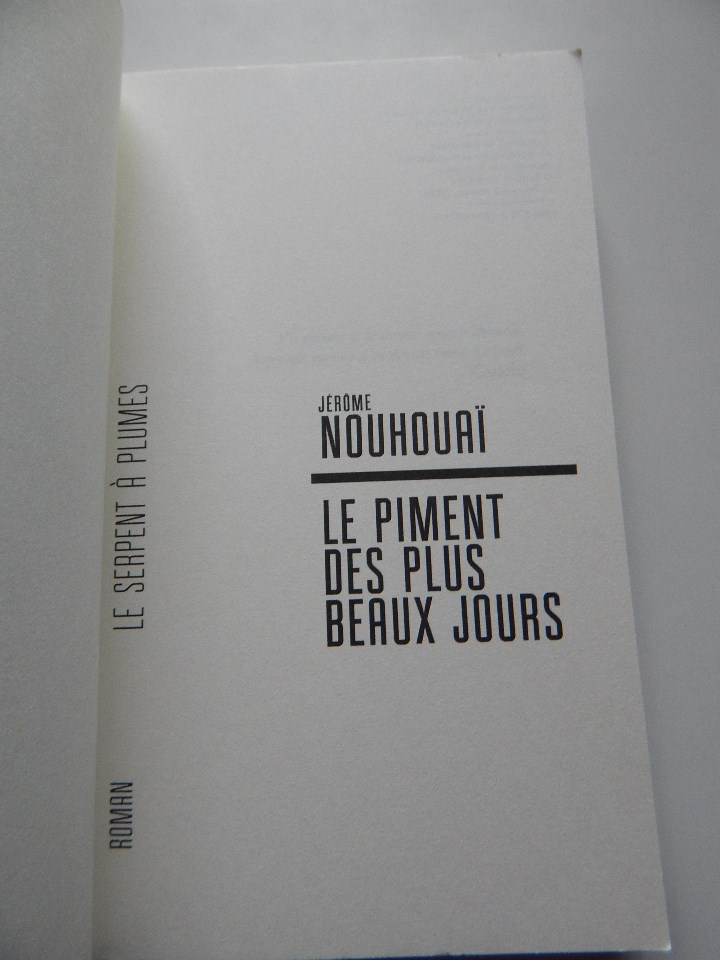 Libros: Le piment des plus beaux jours - J&eacute;r&ocirc;me Nouhoua&iuml; - Foto 7