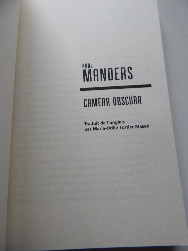 Libros: Camera obscura - Karl Manders, 2008 - Libro en franc&eacute;s - Foto 5