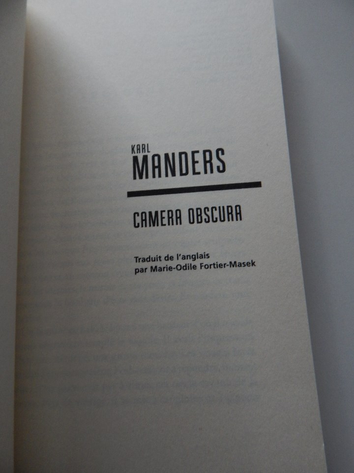 Libros: Camera obscura - Karl Manders, 2008 - Libro en franc&eacute;s - Foto 4