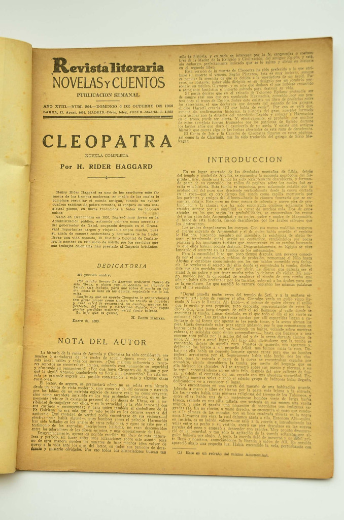 Libros: Cleopatra - HAGGARD, H. Rider - Foto 2