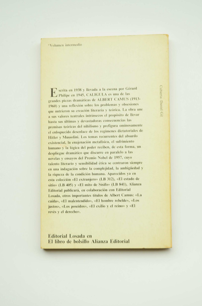 Libros: Cal&iacute;gula. Pieza en cuatro actos - CAMUS, Albert - Foto 3