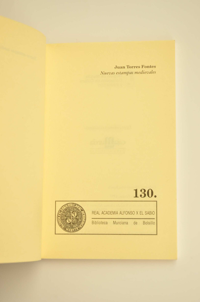 Libros: Nuevas estampas medievales - TORRES FONTES, Juan - Foto 2