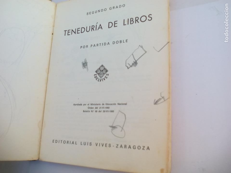 Libros: Tenedur&iacute;a de libros segundo grado editorial Luis Vives 1973 - Foto 3