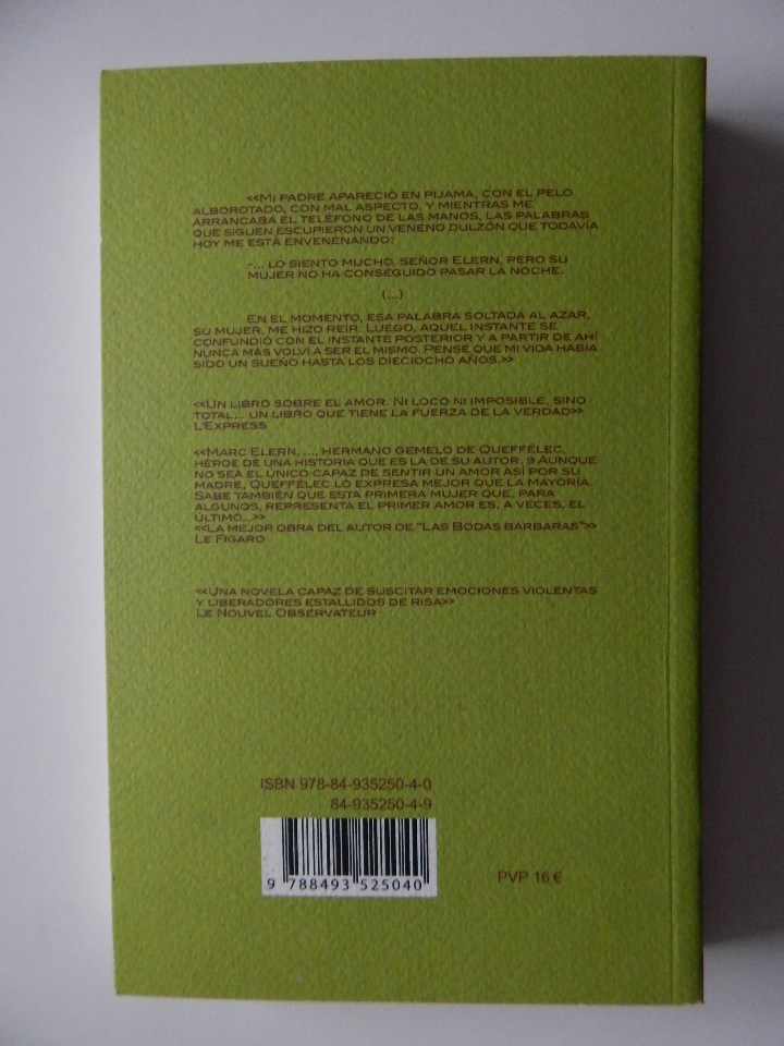 Libros: Mi primera mujer - Yann Queff&eacute;lec - Foto 2