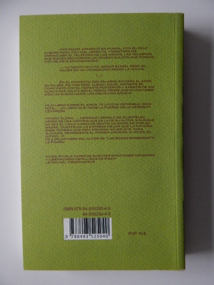 Libros: Mi primera mujer - Yann Queff&eacute;lec - Foto 2