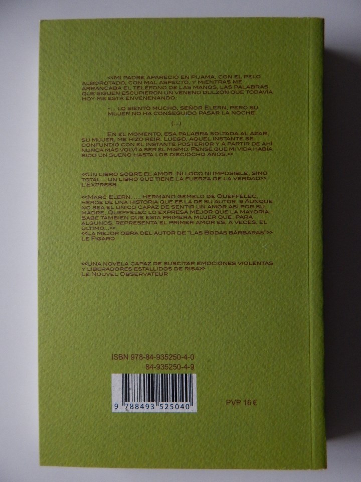 Libros: Mi primera mujer - Yann Queff&eacute;lec - Foto 3