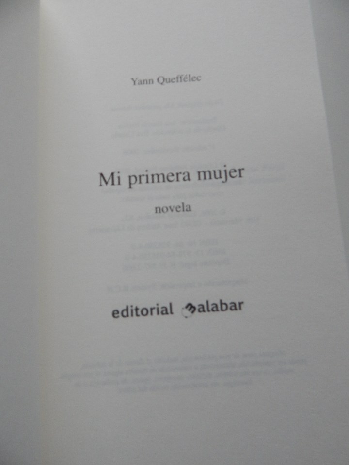 Libros: Mi primera mujer - Yann Queff&eacute;lec - Foto 5