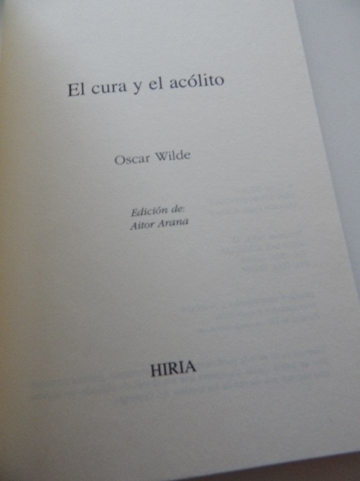Libros: El cura y el ac&oacute;lito - Oscar Wilde - Foto 4