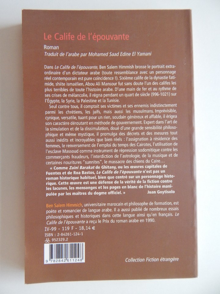 Libros: Le Calife de l&acute;&eacute;pouvante - Ben Salem Himmich, 1999 - Foto 2