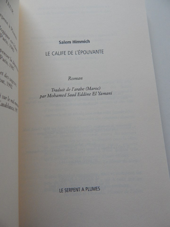 Libros: Le Calife de l&acute;&eacute;pouvante - Ben Salem Himmich, 1999 - Foto 4