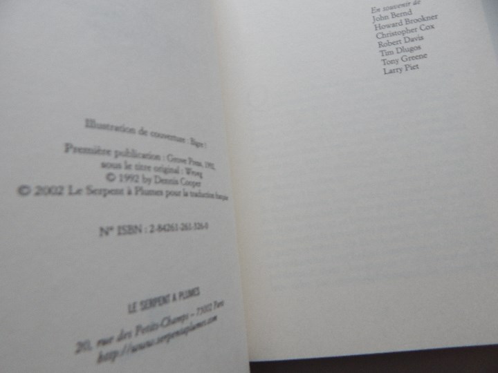 Libros: Wrong - Dennis Cooper - Libro franc&eacute;s - Foto 5