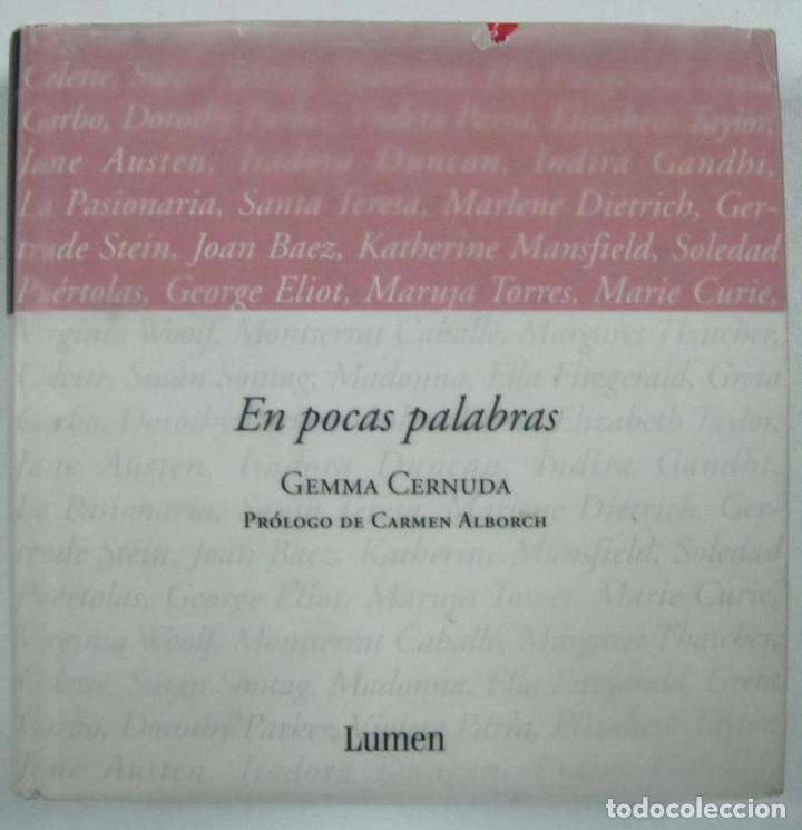 Libros: En pocas palabras  / Gemma Cernuda - Foto 1
