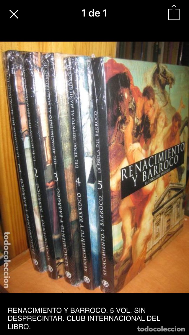 Libros: Renacimiento y barroco 5 tomos nuevos - Foto 1