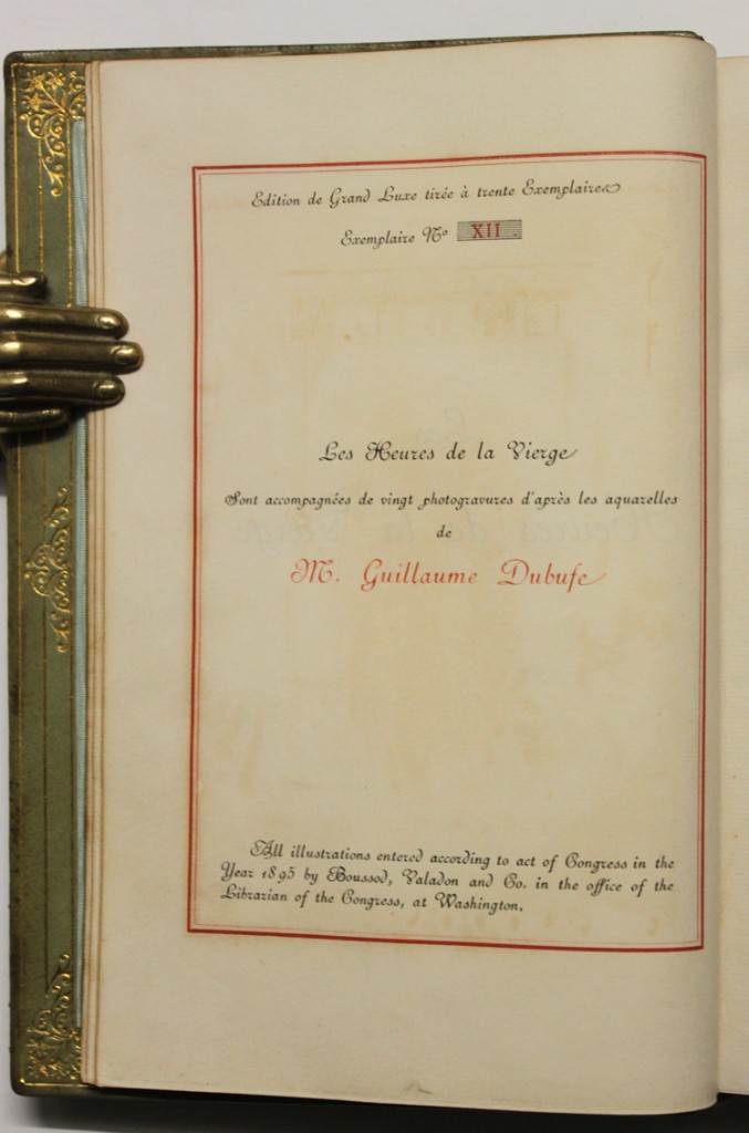 Libros: LES HEURES DE LA TR&Egrave;S-SAINTE VIERGE. 1895. Edici&oacute;n de 30 ejemplares - Foto 4