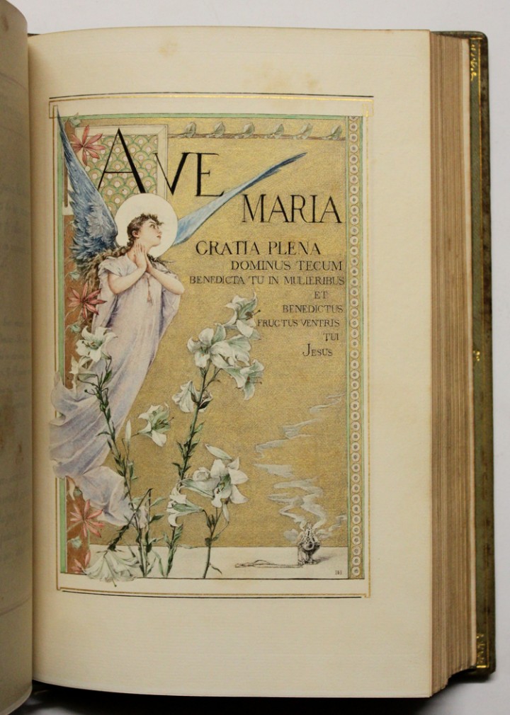 Libros: LES HEURES DE LA TR&Egrave;S-SAINTE VIERGE. 1895. Edici&oacute;n de 30 ejemplares - Foto 8