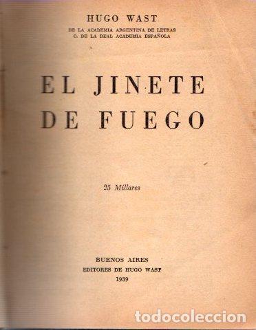 Libros: El jinete de fuego - Wast, Hugo - Foto 1