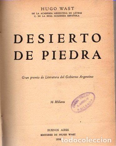 Libros: Desierto de piedra - Wast, Hugo - Foto 1