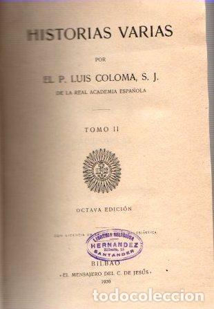 Libros: Historias Varias. - Coloma, Luis/S.J. - Foto 1
