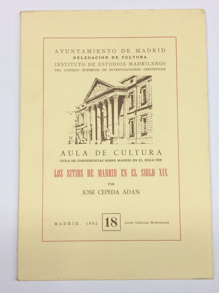 Libros: CEPEDA AD&Aacute;N, Jos&eacute;. - Los sitios de Madrid en el siglo XIX. - Foto 1