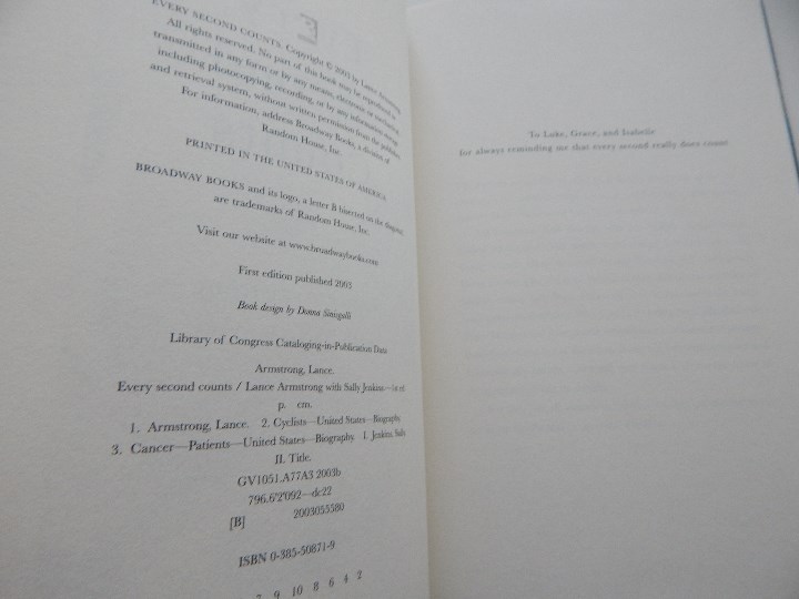 Libros: Every Second Counts - Lance Armstrong with Sally Jenkins 2003 - Foto 7