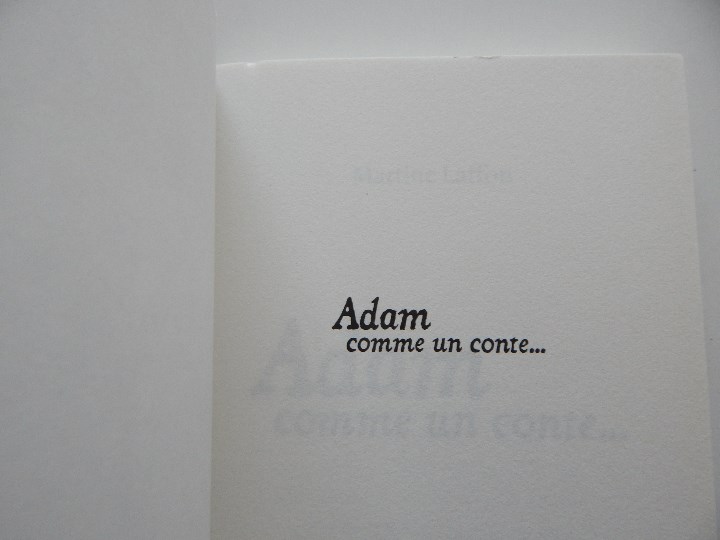 Libros: Adam comme un conte - Martine Laffon 2010 - Libro franc&eacute;s - Foto 4