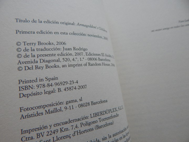 Libros: Los ni&ntilde;os de Armaged&oacute;n - Terry Brooks - Foto 6