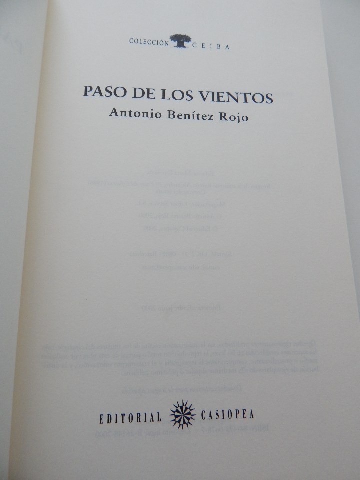 Libros: Paso de los vientos - Antonio Ben&iacute;tez Rojo - Foto 4