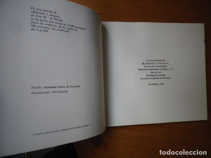 Libros: BLASONES Y TALEGAS -EDICI&Oacute;N ILUSTRADA J. M. DE PEREDA - Foto 2