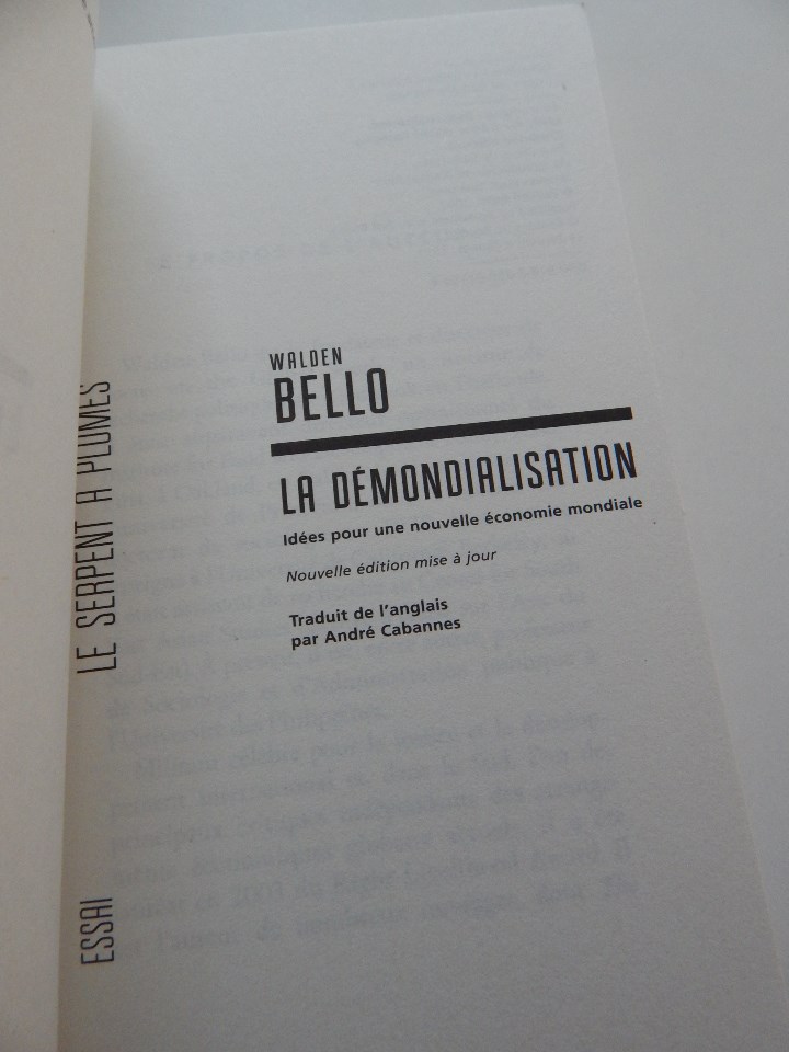 Libros: La d&eacute;mondialisation - Walden Bello, 2011 - Foto 4