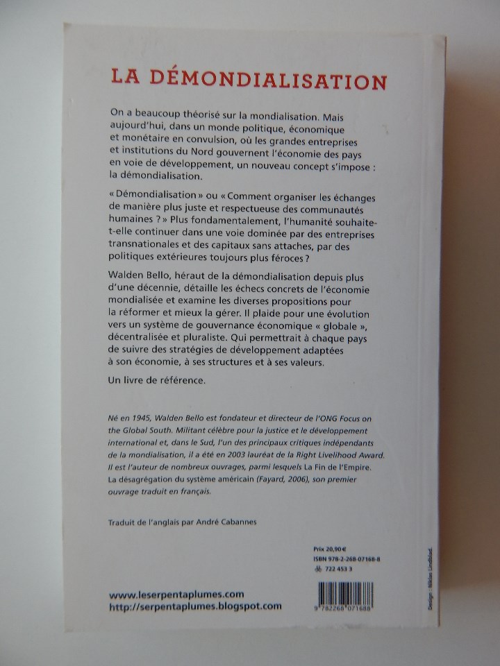 Libros: La d&eacute;mondialisation - Walden Bello, 2011 - Foto 2