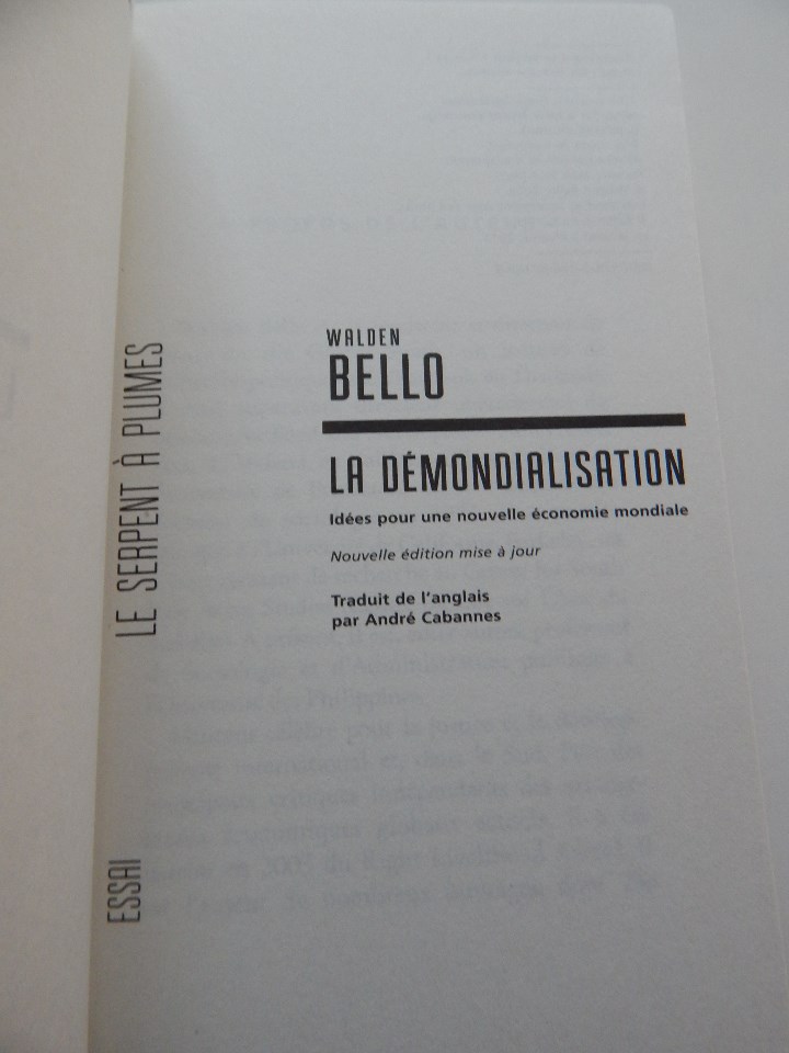 Libros: La d&eacute;mondialisation - Walden Bello, 2011 - Foto 4