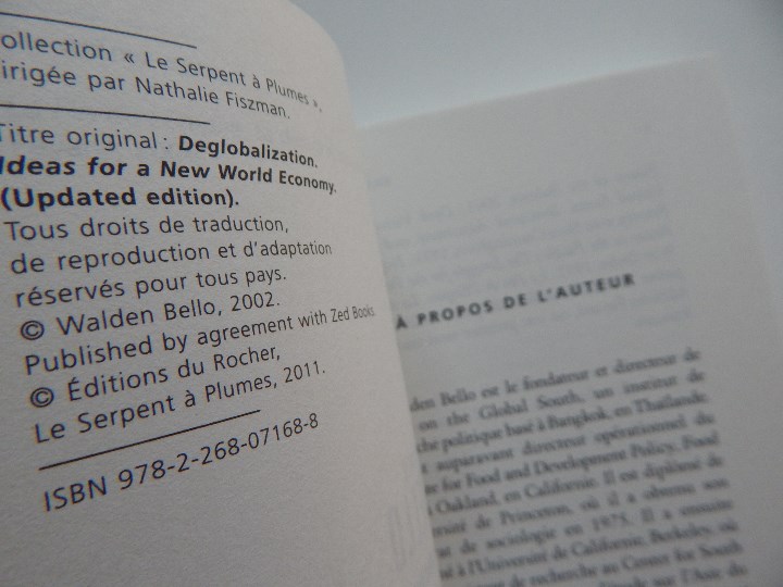 Libros: La d&eacute;mondialisation - Walden Bello, 2011 - Foto 4