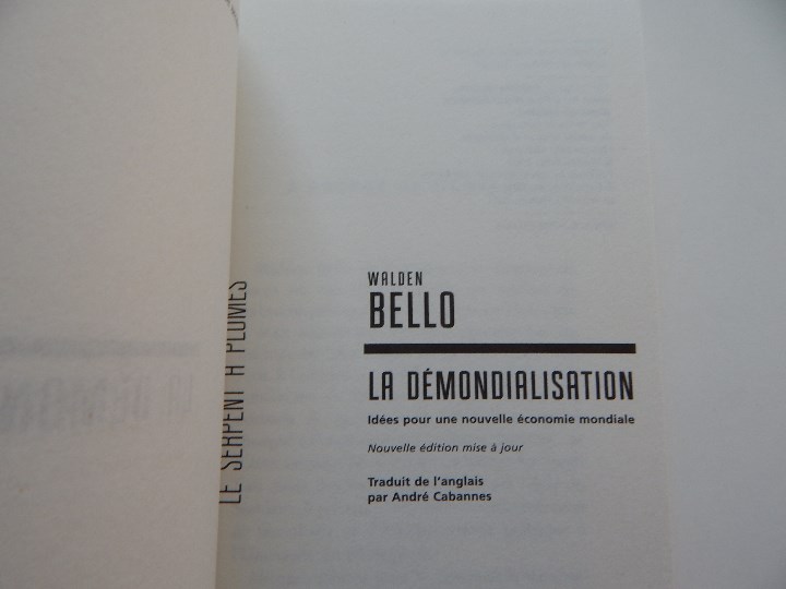 Libros: La d&eacute;mondialisation - Walden Bello, 2011 - Foto 5