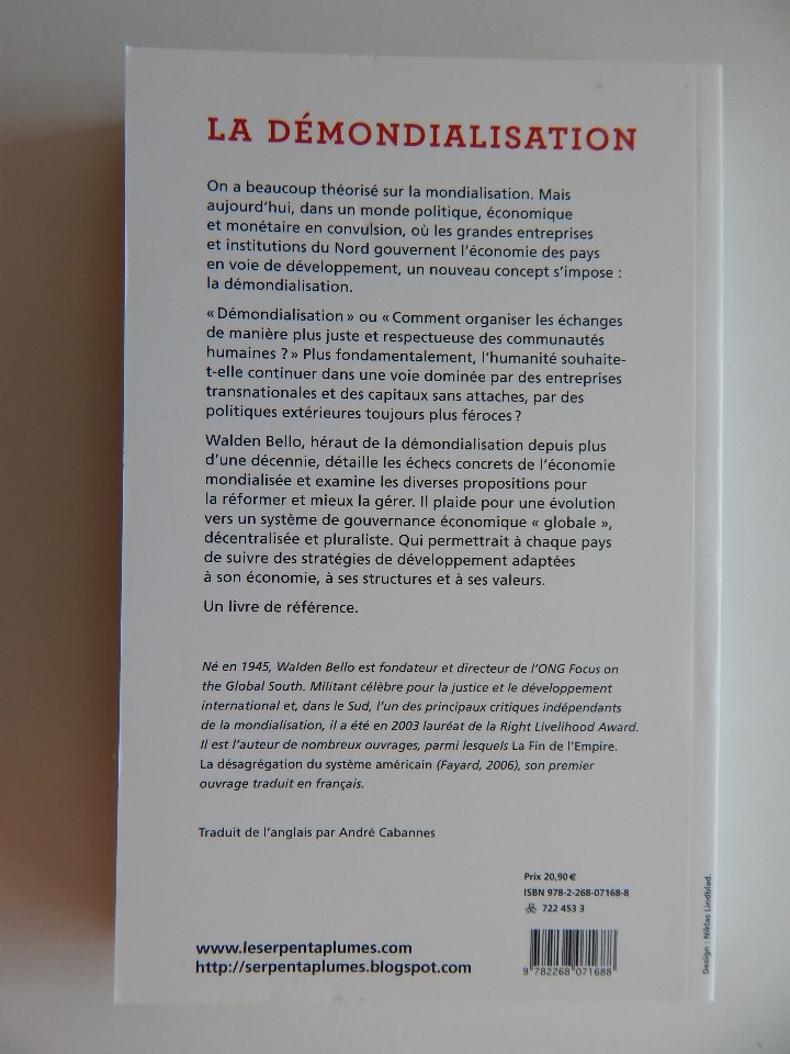 Libros: La d&eacute;mondialisation - Walden Bello, 2011 - Libro franc&eacute;s - Foto 3