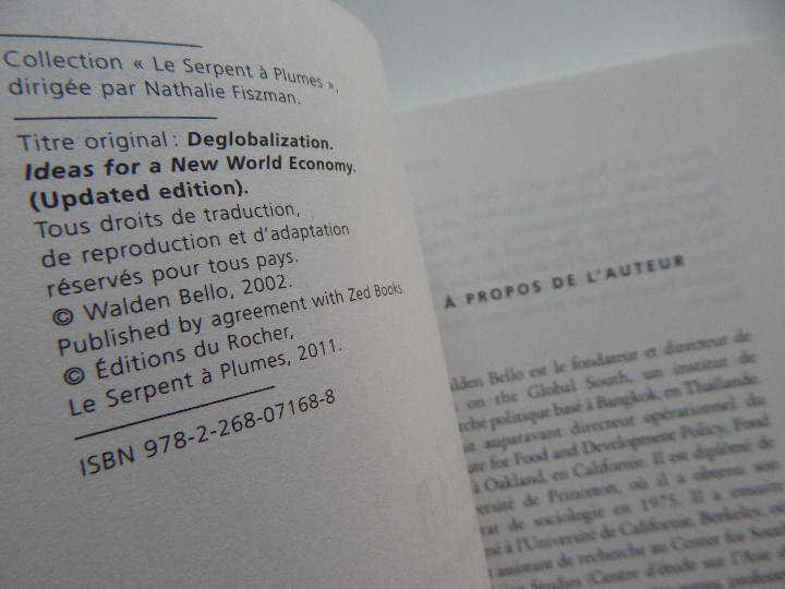 Libros: La d&eacute;mondialisation - Walden Bello, 2011 - Libro franc&eacute;s - Foto 7
