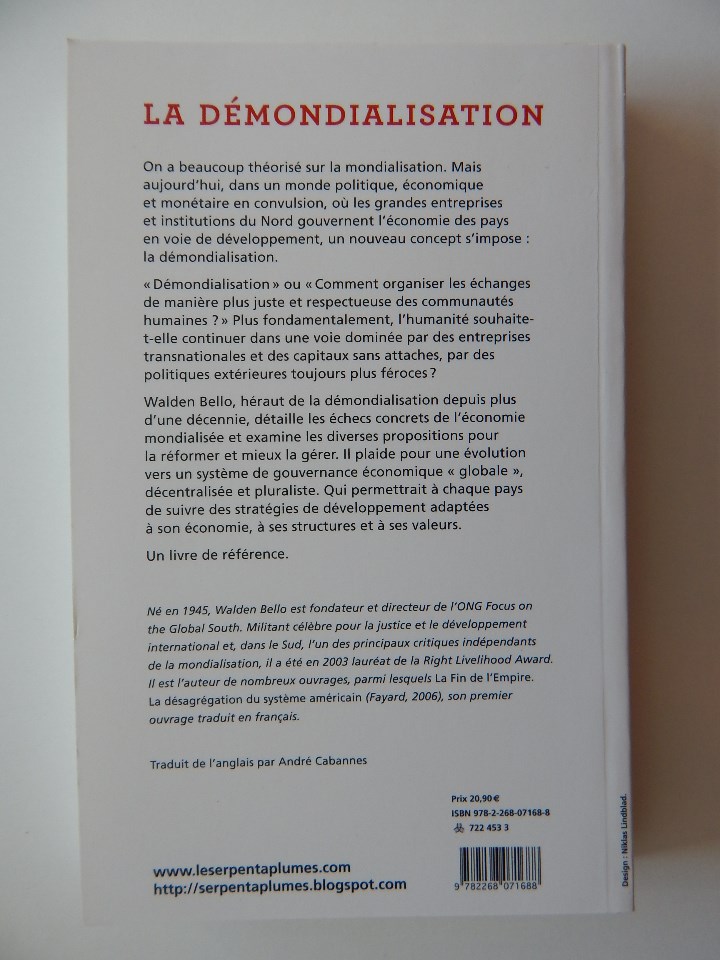 Libros: La d&eacute;mondialisation - Walden Bello, 2011 - Libro franc&eacute;s - Foto 2