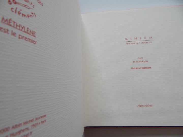 Libros: Minium R&ecirc;ve rare de 1 minute 12 - Fr&eacute;d&eacute;ric Cl&eacute;ment, 2000 - Libro franc&eacute;s - Foto 6
