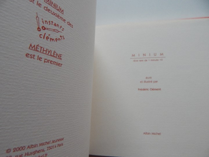 Libros: Minium R&ecirc;ve rare de 1 minute 12 - Fr&eacute;d&eacute;ric Cl&eacute;ment, 2000 - Libro franc&eacute;s - Foto 7